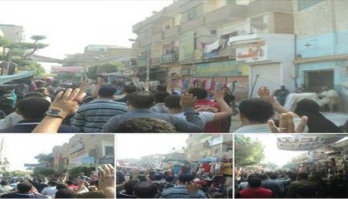 بنى سويف : مسيرة شبابية بمركز ببا ضد الانقلاب العسكري