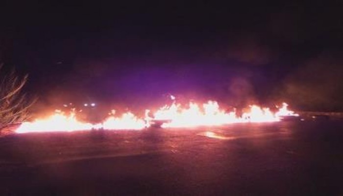 بني سويف: توقف طريق بني سويف - اهناسيا عقب قيام مجهولون بقطع الطريق