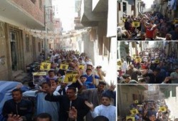 مسيرة حاشدة لأحرار قرية بهبشين شمال ‫‏بني سويف‬ ضد ‫الانقلاب‬ العسكري