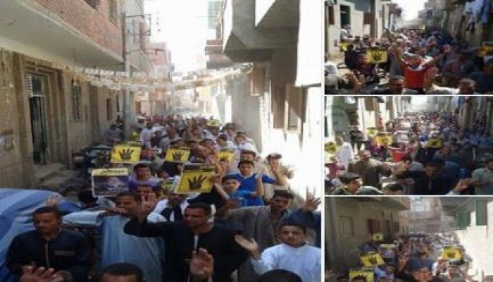 مسيرة حاشدة لأحرار قرية بهبشين شمال ‫‏بني سويف‬ ضد ‫الانقلاب‬ العسكري