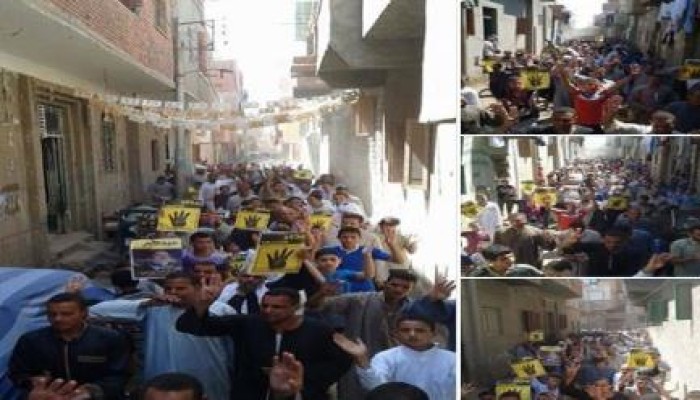 مسيرة حاشدة لأحرار قرية بهبشين شمال ‫‏بني سويف‬ ضد ‫الانقلاب‬ العسكري
