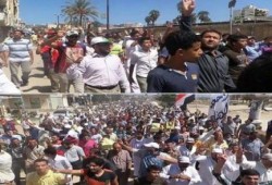 بلطيم تنتفض ضد الانقلاب العسكري بمسيرتين حاشدتين