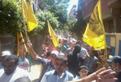 قوات الانقلاب تفشل في فض مسيرة سمسطا ببني سويف