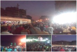 مسيرة ليلية حاشدة بميدان الحلمية وحتي ميدان المطرية وسط تفاعل كبير من الأهالي