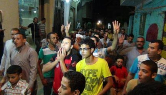 مسيرة بقرية طحانوب بالقليوبية ضد للإنقلاب العسكري