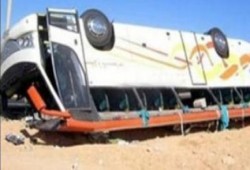 عهد السفاح : إصابة 42 على متن أتوبيس نقل عام بطريق رأس غارب الغردقة