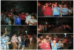 وقفة لثوار دقهلة بدمياط للتنديد باستمرار انقطاع الكهرباء