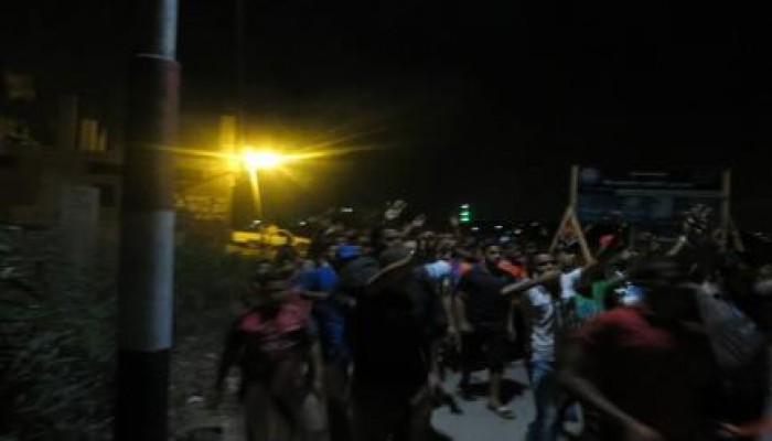 مسيرة مفاجأة لشباب البصارطة بدمياط رغم التضييق الامنى