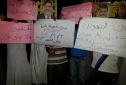 وقفة ليلية لرافضي الانقلاب العسكرى ببئرالعبد-شمال سيناء