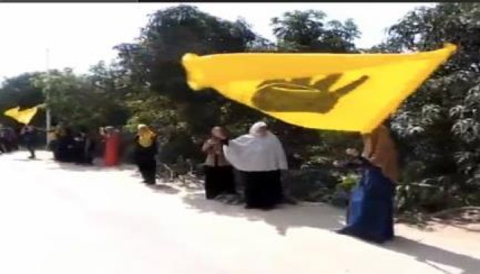الإسماعيلية تبدأ فعاليات "ثورة حتى النصر "بسلسلة بشرية بمنطقة فايد