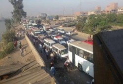 شلل مروري بمسطرد وغياب تام للمرور