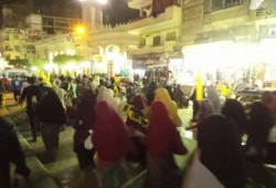 بالصور :  مسيرة ليلية لثوار الفيوم ضد الانقلاب العسكري بشارع البحر