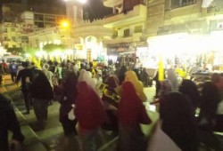 بالصور :  مسيرة ليلية لثوار الفيوم ضد الانقلاب العسكري بشارع البحر