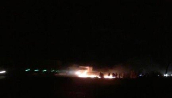 كفر الشيخ: مجهولون يقطعون الطريق الدولى الساحلى بمطوبس