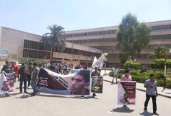 طلاب ضد الانقلاب بحلوان تشارك في مظاهرات " ثورة الغلابة " داخل هندسة حلوان