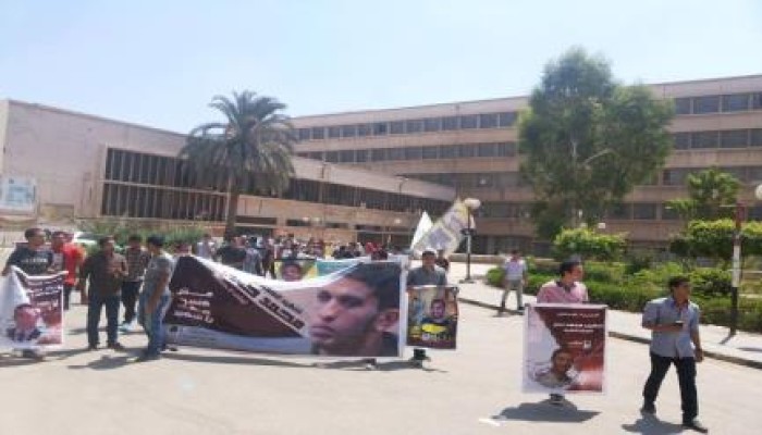 طلاب ضد الانقلاب بحلوان تشارك في مظاهرات " ثورة الغلابة " داخل هندسة حلوان