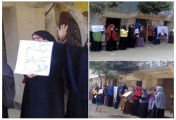 "صوت الحرة" تنظم سلسلة بشرية أمام منزل معتقل بالدقهلية