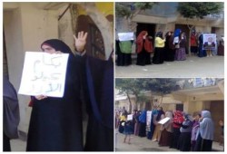 "صوت الحرة" تنظم سلسلة بشرية أمام منزل معتقل بالدقهلية
