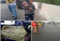 سلسلة بشرية ببركة السبع رفضا للانقلاب