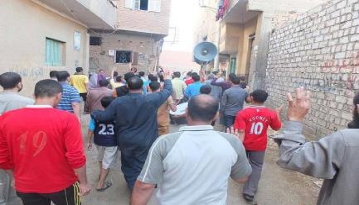 مسيرة صباحية لأهالى قرية الأعلام تنديدا باعتقال الحاج فرحات احد ابناء القرية