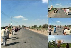 ‏الدقهلية : سلسلة بشرية على طريق "تيره - لابحر" رفضاً للإنقلاب العسكري