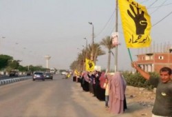 سلاسل بشرية بأبوحماد ضمن فعاليات مصر كبيرة عليهم