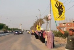 سلاسل بشرية بأبوحماد ضمن فعاليات مصر كبيرة عليهم