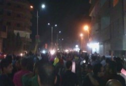 مسيرة ليلة بمنيا القمح للمشاركة في فعاليات مصر كبيرة عليهم