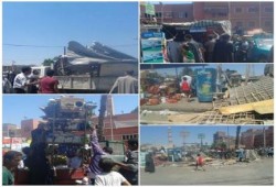 بالصور .. الانقلاب يحطم 170 منفذ للباعة بأبوتيج أسيوط