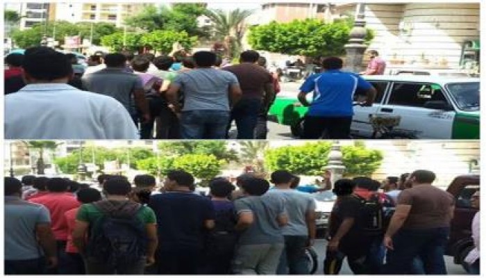 البحيرة: "شباب ضد الإنقلاب" تتحدى القبضة الامنية وتتظاهر بمنطقة البنوك