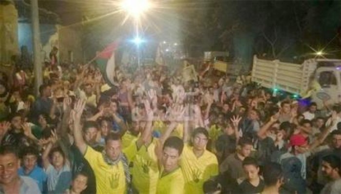 مسيرة بـ"المنصورية" بالجيزة تطالب بالقصاص للشهداء والحرية للمعقتلين