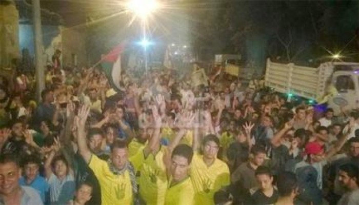 مسيرة بـ"المنصورية" بالجيزة تطالب بالقصاص للشهداء والحرية للمعقتلين