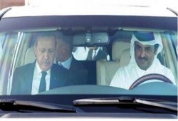الاعلام التركي يركز على حفاوة استقبال "أمير قطر" لـ "أردوغان"