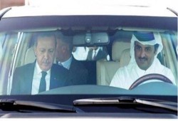 الاعلام التركي يركز على حفاوة استقبال "أمير قطر" لـ "أردوغان"