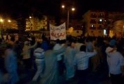 المنوفية: مسيرة ليلية لاعضاء التحالف الوطنى لدعم الشرعية بالسادات مناهضة لحكم العسكر