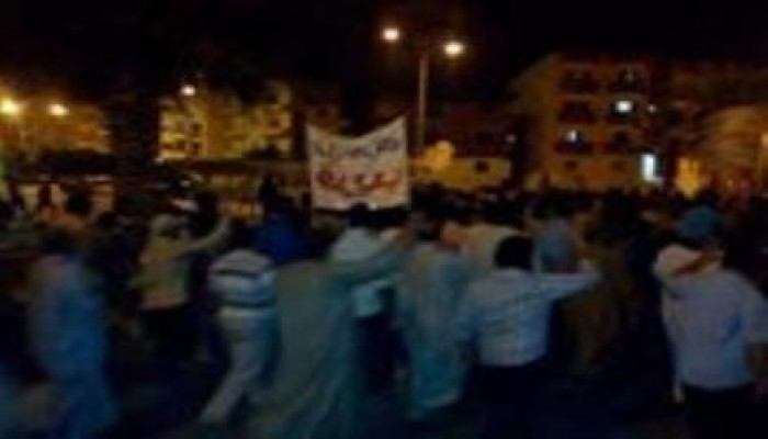 المنوفية: مسيرة ليلية لاعضاء التحالف الوطنى لدعم الشرعية بالسادات مناهضة لحكم العسكر