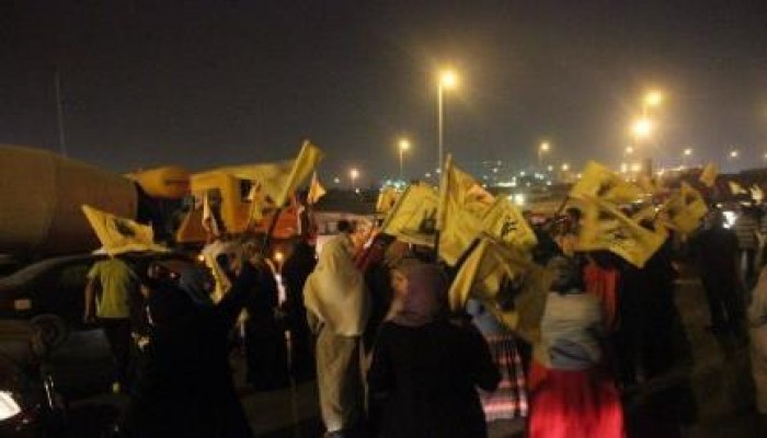 ثوار مدينة نصر يفاجئون الانقلاب بمظاهرة أمام أكاديمية الشرطة