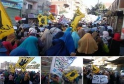بالصور .. أهالي أبوحماد ينتفضون في مسيرة حاشدة في جمعة " قسم الثورة وعهدالشهيد"