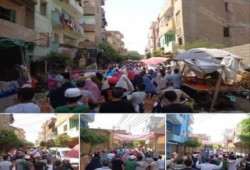 بالصور .. مسيرة شعبية بالأسواق رفضا للانقلاب في بني سويف