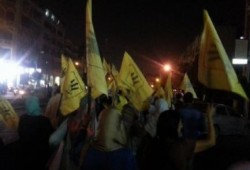 ثوار مدينة نصر يتظاهرون تنديدا باعتقال الفتيات