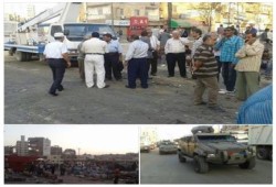 حملة لإزالة الإشغالات بـ"الأربعين" بالسويس وسط استياء الباعة