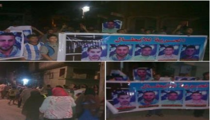 دمياط: مسيرة لثوار العباسية بدمياط للتنديد بالانقلاب والمطالبة بالحرية للمعتقلين