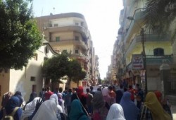 بالصور.. مسيرة لائتلاف طلاب ثانوي ضد الانقلاب ببني سويف