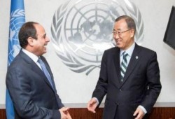 بالفيديو: "بان كي مون" ينسى اسم السيسي