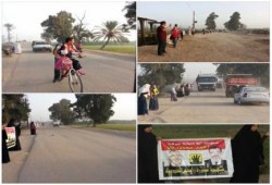 سلسلة بشرية لآهالي أبوحماد - شرقية - ضد الانقلاب العسكري