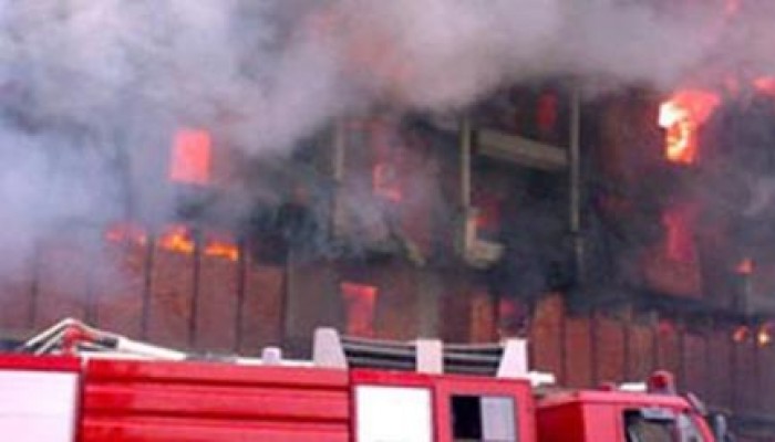 حريق بصيدلية مستشفي الإسكندرية الدولي