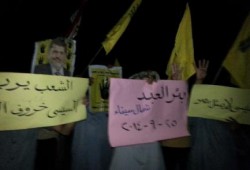 وقفة لرافضى الانقلاب العسكرى ببئرالعبد فى ختام اسبوع قسم الثورة وعهد الشهيد