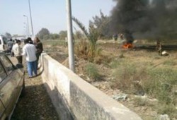 مجهولون يقطعون طريق جسر السويس