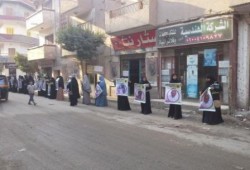 الشرقية: سلاسل بشرية لحركة طالبات ضد الانقلاب بأبو كبير تطالب بالافراج عن المعتقلين