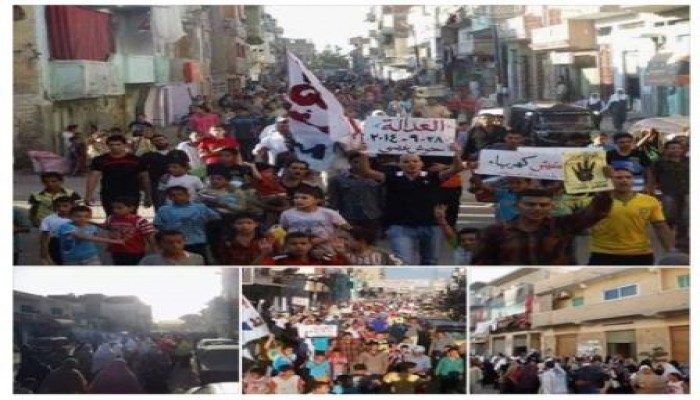 البحيرة: مسيرة حاشدة لـ"ثوار حوش عيسي" تطالب بإسقاط الانقلاب